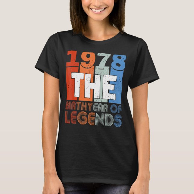 45º Nascer De Camisa De Aniversário Em 1978 Mulher (Frente)