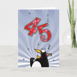 45.º Aniversário - Cartão Surpresa Pinguim
