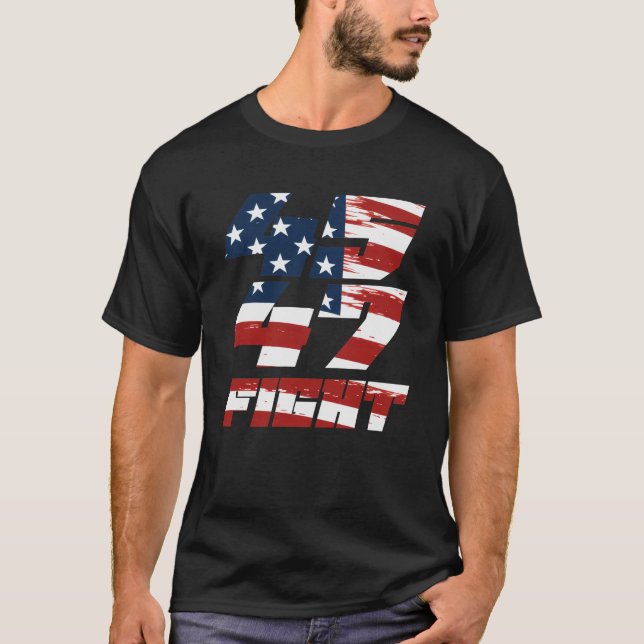45 47 Lutar Contra Bandeira 2024 Eleição T-Shirt (Frente)