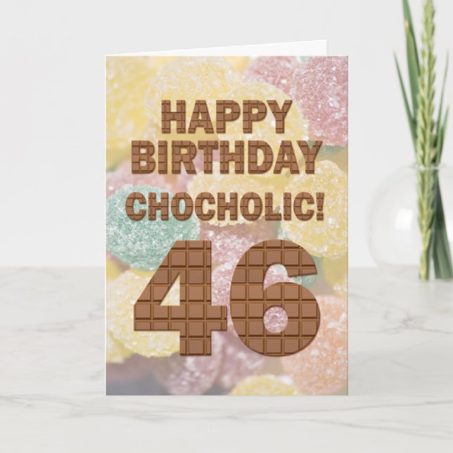 46.º Cartão de aniversário Chocolólico (Frente)