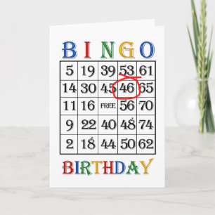 46.o Cartão Bingo de Aniversário