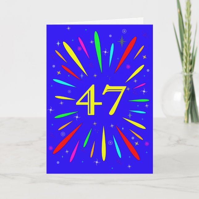 47. º Cartão de Explosão de Aniversário (Frente)