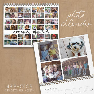 48 Foto - Moderno Calendário de Família Foto Perso
