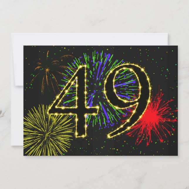 49º convite à festa de aniversário (Frente)