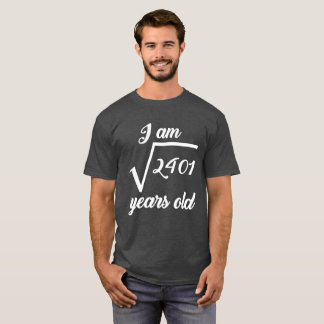 49th T-shirt da raiz quadrada do aniversário