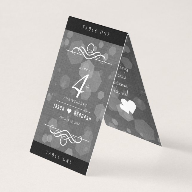 4.ª Celebração do Aniversário do Casamento Linen (Frente)