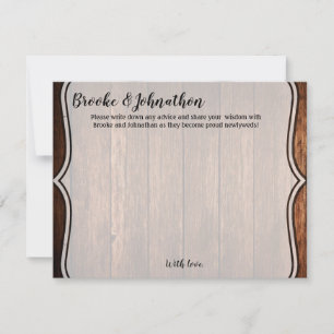 4.25x5.5 Cartão de aconselhamento Barn Wood Countr