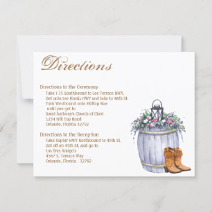 4.25x5.5 Cartão de Direção Verão Rus Casamento
