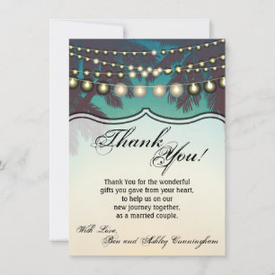 4,5x6,25 Cartões de agradecimentos Praia Sunset P