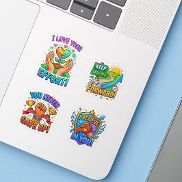 +4 Adesivos Motivacionais Lindos para Crianças e E