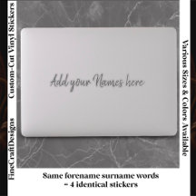 4 Adesivos Personalizados Modernos para Laptop Cin