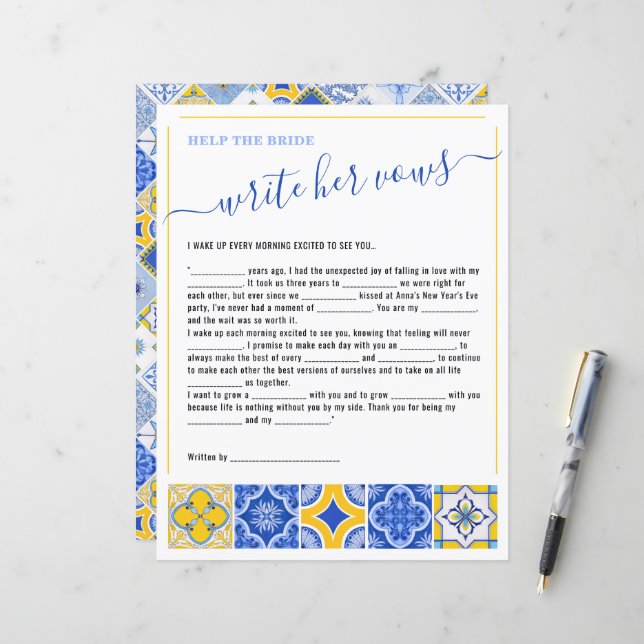 4 Ajude a noiva a escrever o jogo do Chá de panela (Frente/Verso In Situ)