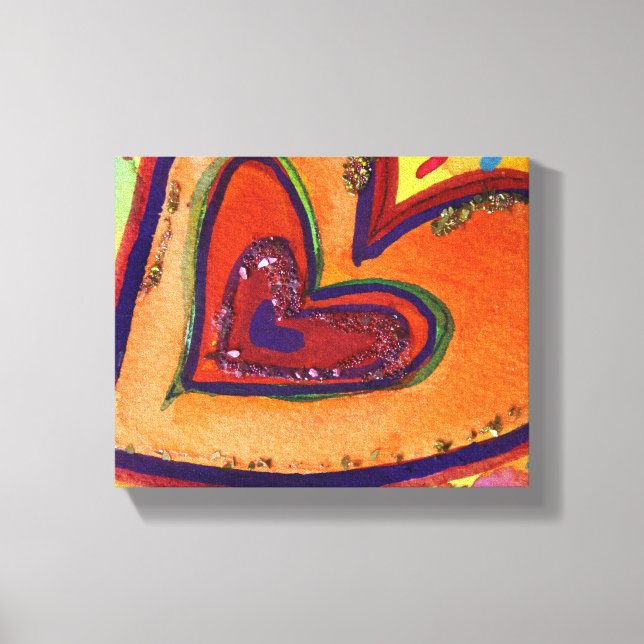 4 Amor Corações Pintura Canvas (Frente)