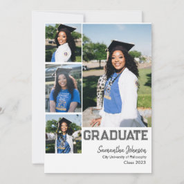 4 Anúncio de Formatura de Estudante com Colagem de