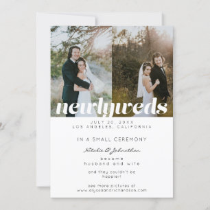 4 Anúncio de Newlyweds com Tipografia de Fotografi