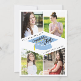 4 Anúncio e Convite para Bonés de formatura de Fot