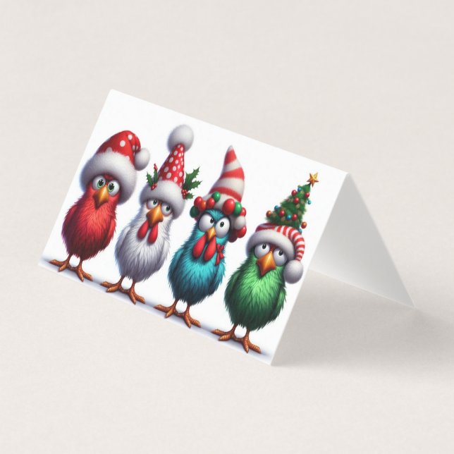 4 BIRDS Folded Card (Frente)