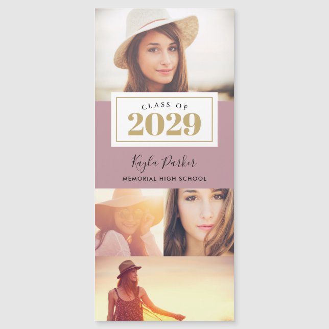 4 Cartões para Anúncio de Graduação Magnética de F (Frente)