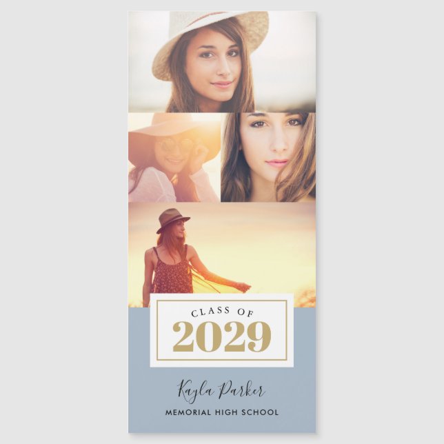 4 Cartões para Anúncio de Graduação Magnética de F (Frente)