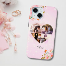 4 Colagem de Fotografias Cor-de-rosa Quebra-cabeça