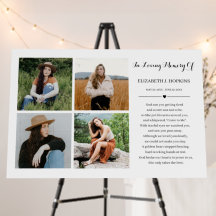 4 Colagem de Fotos de Condolências Memorial Funera