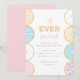 4 Convite Para Festa de aniversário De Pastel Doce