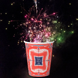 4 de julho Caleidoscópio Vermelho Azul Branco