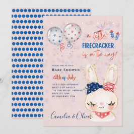 4 de julho CHÁ DE FRALDAS CONVITE o Firecracker Bu