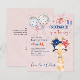 4 de julho CHÁ DE FRALDAS CONVITE o Firecracker Gi