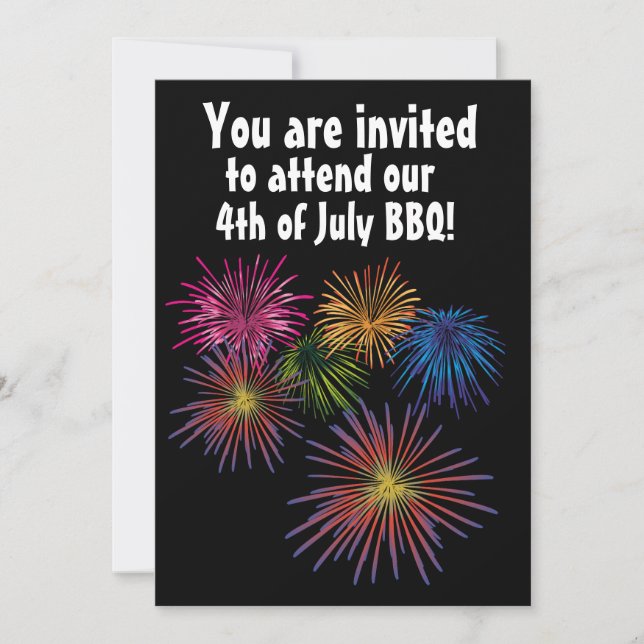4 DE JULHO CHURRASCO FIREWORKS PARTES CONVITES PER (Frente)