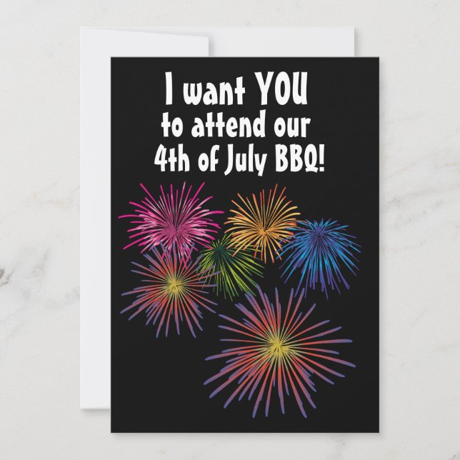 4 DE JULHO CHURRASCO FIREWORKS PARTES CONVITES PER (Frente)