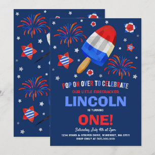 4 de julho Convite de aniversário Festa de 4 de ju