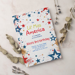 4 de julho Convite de aniversário Festa de 4 de ju