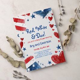 4 de julho Convite para Chás de fraldas 4 de julho