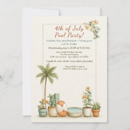 4 de julho de Convite de festas - Linha Elegante