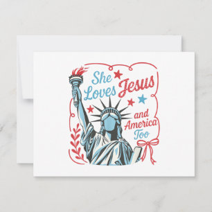 4 de Julho Ela Ama Jesus e a América Também Cristo