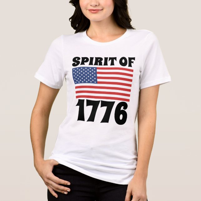 4 de julho, ESPÍRITO DE 1776 T-SHIRTS (Frente)
