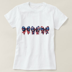 4 de julho EUA Flag Arco T-Shirt