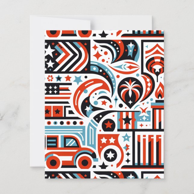 4 de julho — Generative Patterative Scrapbook Pape (Frente)