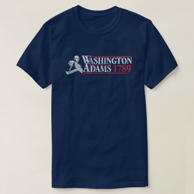 4 de julho t-shirt da campanha de Washington Adams (Frente do Design)
