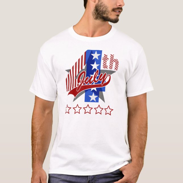 4 de julho t-shirt do Dia da Independência (Frente)