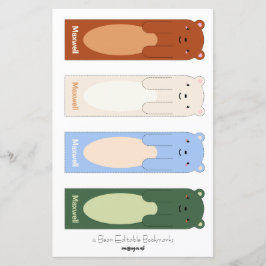 4 Favoritos Editáveis ao Urso de Corte com mãos re