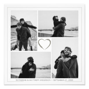 4 Foto de Aniversário de Colagem de Fotos Alargame