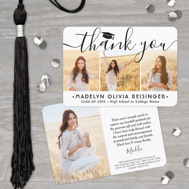 4 Foto Novo Endereço Moderno Convite de Formatura (Criador carregado)