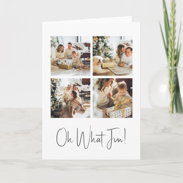 4 Foto oh Que Diversão modelo de Natal (Frente)
