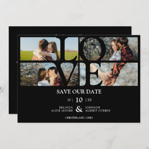 4 Fotografias Black Chic Trendy Collage Wedding Co