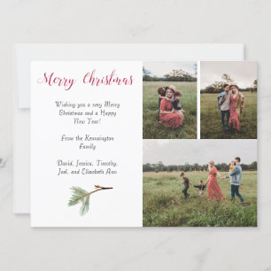 4 fotos Cartão de Natal e Sala de Texto