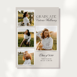 4 Fotos Convite de Formatura Marfim Moderno