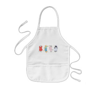 4 GATOS DE PIJAMA Avental Infantil