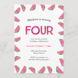 4.o Convite de Aniversário | melancia tropical ros